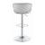 Edenton Leatherette Bar Stool with Chrome  Adjustable Base
