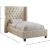 Ashton Linen Fabric Twin Size Bed