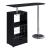 Koufax Wood Veneer Bar Table with Wine Rack