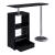 Koufax Wood Veneer Bar Table with Wine Rack