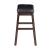 Donald Leatherette Counter Stool with Wood Base