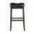 Donald Leatherette Bar Stool with Wood Base