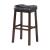 Donald Leatherette Bar Stool with Wood Base