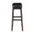 Donald Leatherette Bar Stool with Wood Base