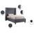Ashton Linen Fabric Twin Size Bed