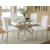 Vance Glass Top Dining Table with X-cross Chrome Base