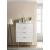 Modernist 4-Drawer Wood Chest with Brushed Steel Legs & Handles