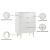 Modernist 4-Drawer Wood Chest with Brushed Steel Legs & Handles