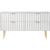 Modernist 4-Drawer Wood Dresser with Brushed Chrome Steel Legs & Handles