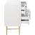 Modernist 4-Drawer Wood Dresser with Brushed Chrome Steel Legs & Handles