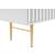 Modernist 4-Drawer Wood Dresser with Brushed Gold Steel Legs & Handles