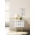Modernist 2-Drawer Wood Nightstand with Brushed Steel Legs & Handles