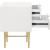 Modernist 2-Drawer Wood Veneer Nightstand with Brushed Gold Steel Legs & Handles