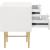 Modernist 2-Drawer Wood Nightstand with Brushed Steel Legs & Handles