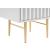 Modernist 2-Drawer Wood Nightstand with Brushed Steel Legs & Handles