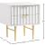 Modernist 2-Drawer Wood Nightstand with Brushed Steel Legs & Handles