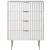 Modernist 4-Drawer Wood Chest with Brushed Chrome Steel Legs & Handles