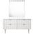 Modernist 4-Drawer Wood Dresser with Brushed Chrome Steel Legs & Handles