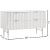 Modernist 4-Drawer Wood Dresser with Brushed Chrome Steel Legs & Handles