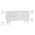 Modernist 4-Drawer Wood Dresser with Brushed Chrome Steel Legs & Handles
