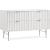 Modernist 4-Drawer Wood Dresser with Brushed Chrome Steel Legs & Handles