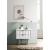 Modernist 2-Drawer Wood Nightstand with Brushed Steel Legs & Handles