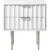 Modernist 2-Drawer Wood Nightstand with Brushed Chrome Steel Legs & Handles