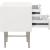 Modernist 2-Drawer Wood Nightstand with Brushed Chrome Steel Legs & Handles