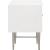 Modernist 2-Drawer Wood Nightstand with Brushed Steel Legs & Handles
