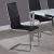 Broderick Leatherette Side Chair with Chrome Base