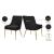 Ace Velvet Dining Chair with Polished Gold Legs
