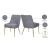 Ace Velvet Dining Chair with Polished Gold Legs
