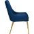 Ace Velvet Dining Chair with Polished Gold Legs
