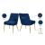 Ace Velvet Dining Chair with Polished Gold Legs