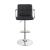 Palomar Leatherette Bar Stool with Adjustable Chrome Base