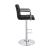 Palomar Leatherette Bar Stool with Adjustable Chrome Base