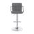 Palomar Leatherette Bar Stool with Adjustable Chrome Base