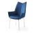 9188 Extendable Ceramic Top Dining Set w/1218 Fabric Blue Swivel Chairs