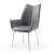 9188 Extendable Ceramic Top Dining Set w/1218 PU Dark Grey Swivel Chairs