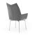 9188 Extendable Ceramic Top Dining Set w/1218 PU Dark Grey Swivel Chairs