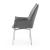 9188 Extendable Ceramic Top Dining Set w/1218 PU Dark Grey Swivel Chairs