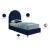 Rainbow Velvet Twin Size Bed