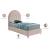 Rainbow Velvet Twin Size Bed