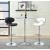 Thea Tempered Glass Round Top Bar Table with LED Lights 
