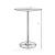 Thea Tempered Glass Round Top Bar Table with LED Lights 
