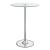 Thea Tempered Glass Round Top Bar Table with LED Lights 
