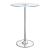 Thea Tempered Glass Round Top Bar Table with LED Lights 