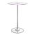 Thea Tempered Glass Round Top Bar Table with LED Lights 
