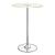 Thea Tempered Glass Round Top Bar Table with LED Lights 