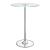 Thea Tempered Glass Round Top Bar Table with LED Lights 